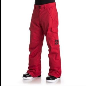 Red DC Ski pants Size Medium